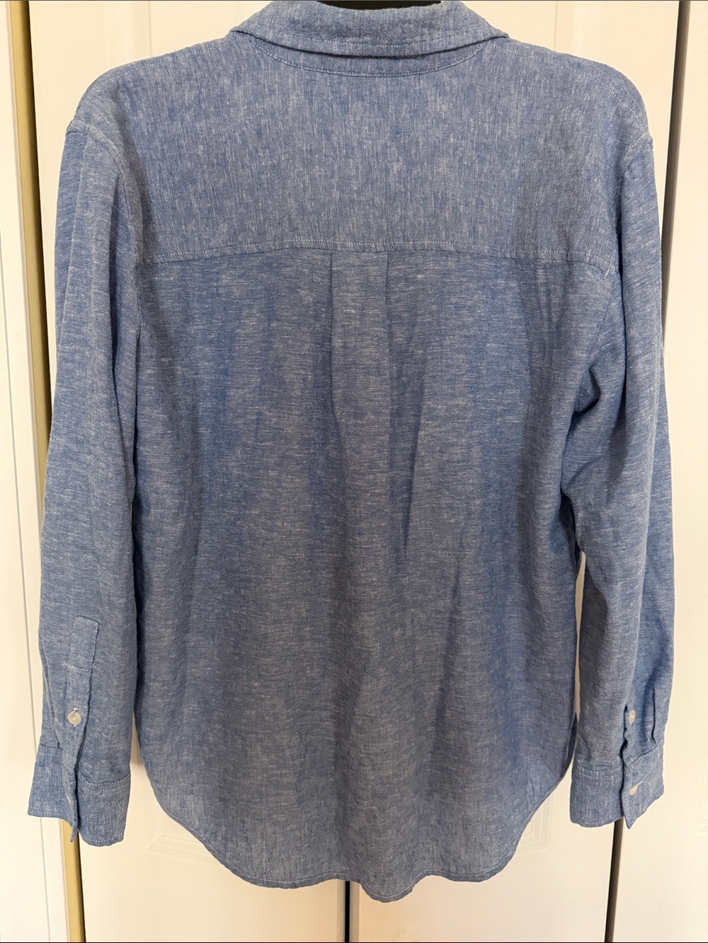 Banana Republic Blue Linen Blend Button Down Shirt M - Picture 7 of 8